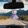 Cat Pattern Car Accessory Cute Cat Car Pendant Purple Cat Acrylic Car Rear View Mirror Charms Set of 2 Cute for Auto for Window
