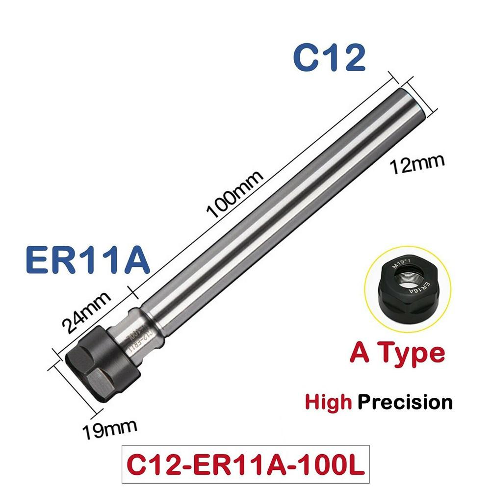 ER8A ER20A Straight Shank Extension Mini Collet Chuck for Precision Machining