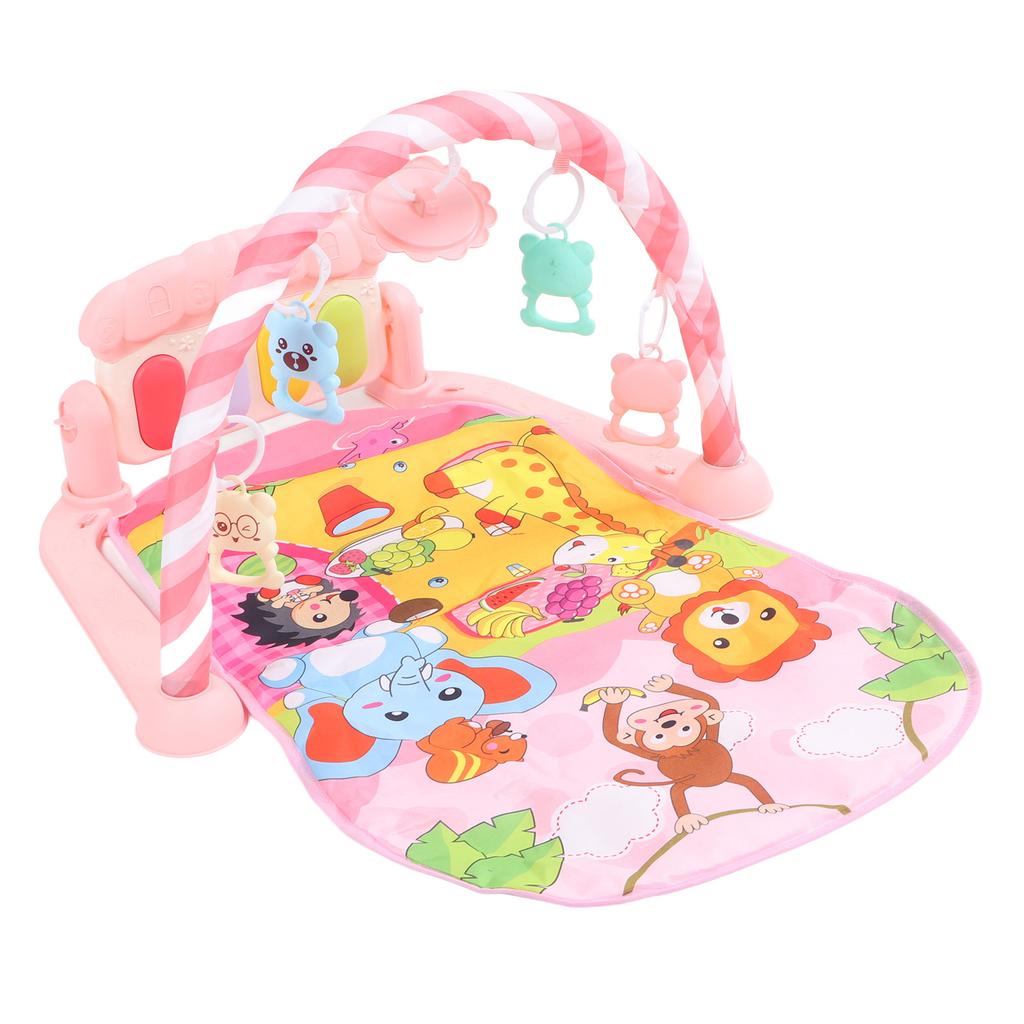 Gym Infant Playmat Piano Musical Early Education Crawling Sensory Gym Piano Mat for Infants Pink