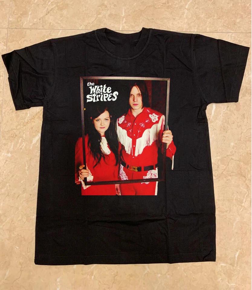 The white stripes Band jack White On Tour  Full Size S-5XL Unisex T-Shirt S