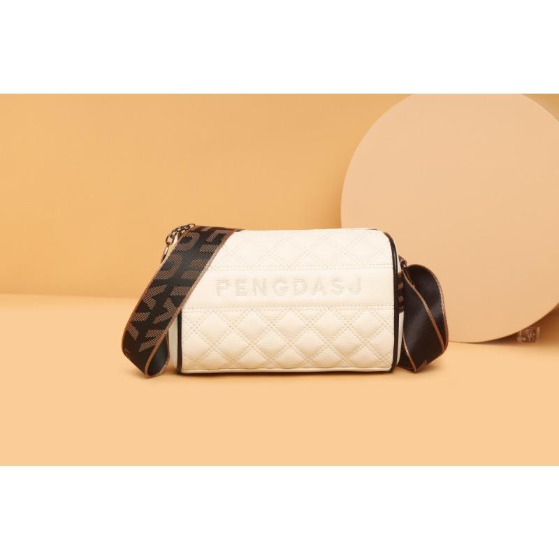 Embroidery Thread Rhombus New Trendy Fashion Shoulder Bag Messenger Bag High-end Large-capacity Pillow Bag