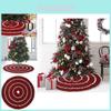 Premium Red Burlap Christmas Tree Skirt With Elegant Bubble Edge Design For Festive Decor