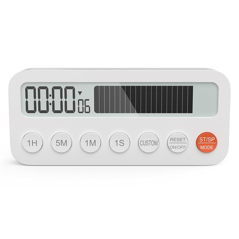 Self-Discipline Visual Kitchen Timer & Stopwatch - Electronic Clock Reminder, White белый