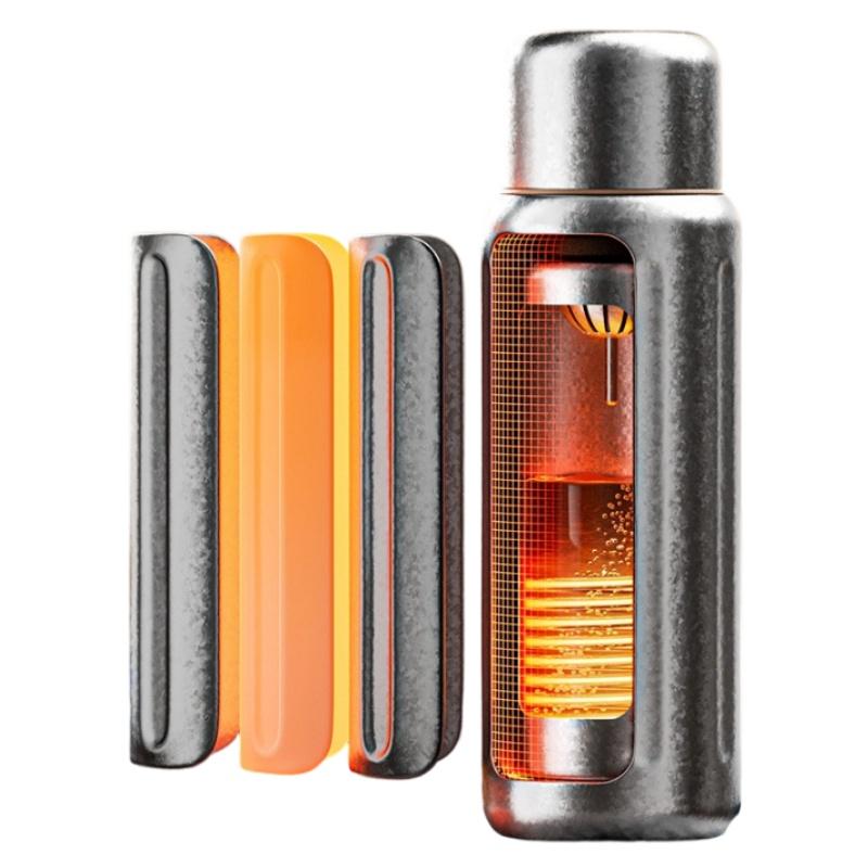 500ml Pure Titanium Thermal Water Bottle Double-Layer Vacuum Insulated THERMOS with Magnetic Cap And Temperature Display Drinkwa