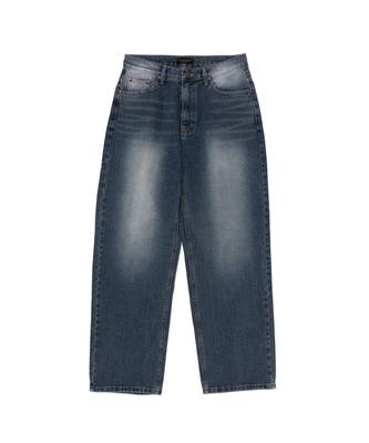 ANALOG MOOD Cat Sand Washed Wide Denim Pants (Medium Blue)