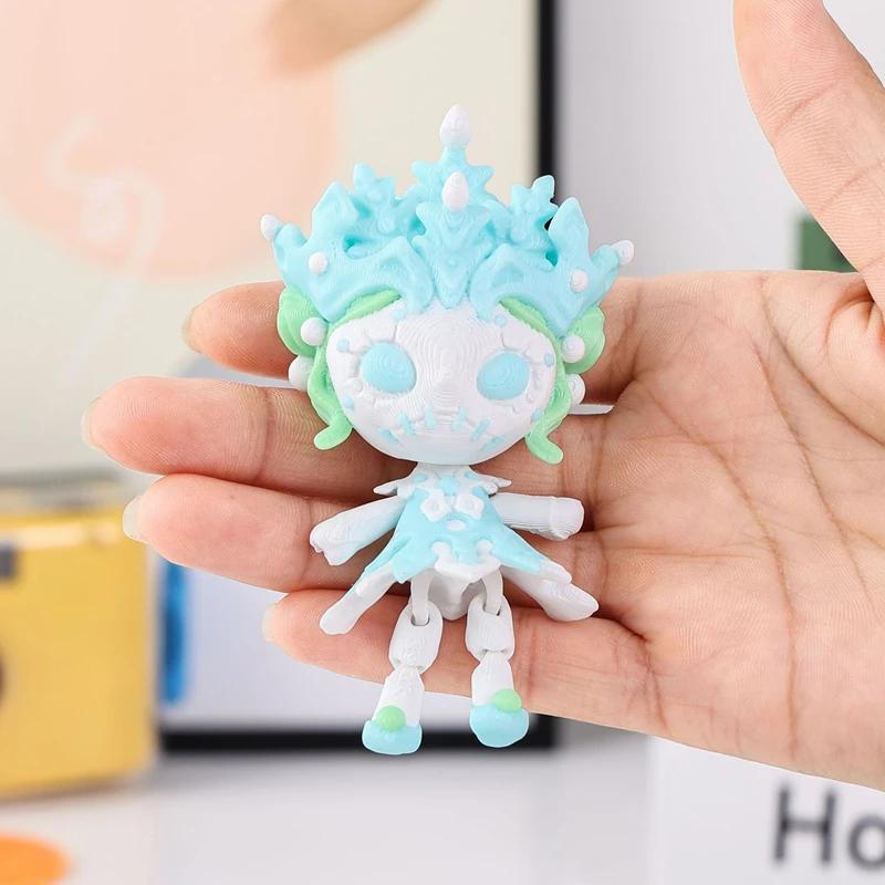 Halloween 3D Printed Toys Cute Cartoon Figure Models Home Tabletop Ornaments Decorative Crafts Children's Gifts Movable Humanoid