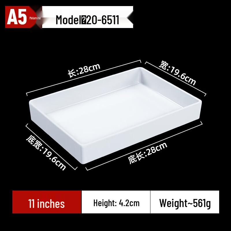 Melamine Rectangular Commercial Display Tray