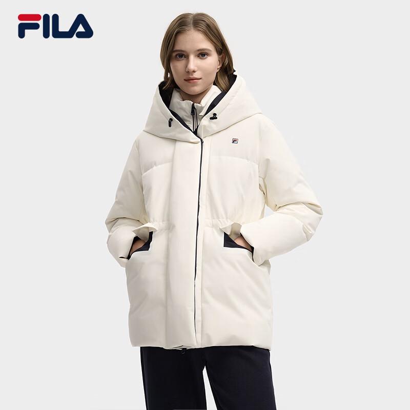 FILA Women's Mid-Length Hooded Down Jacket