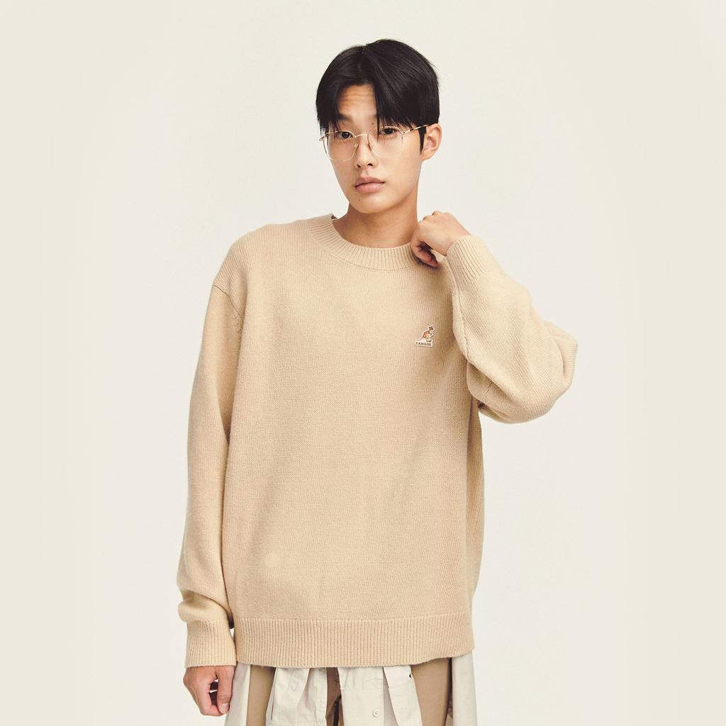 KANGOL Logo Patch Sweater 1885 Beige