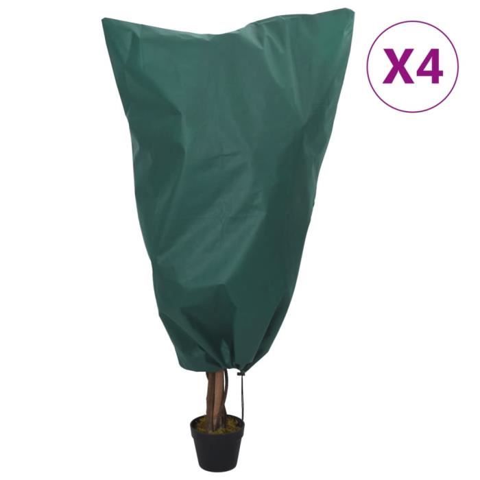 VidaXL Housses de protection pour plantes avec cordon de serrage 4 pcs 364884