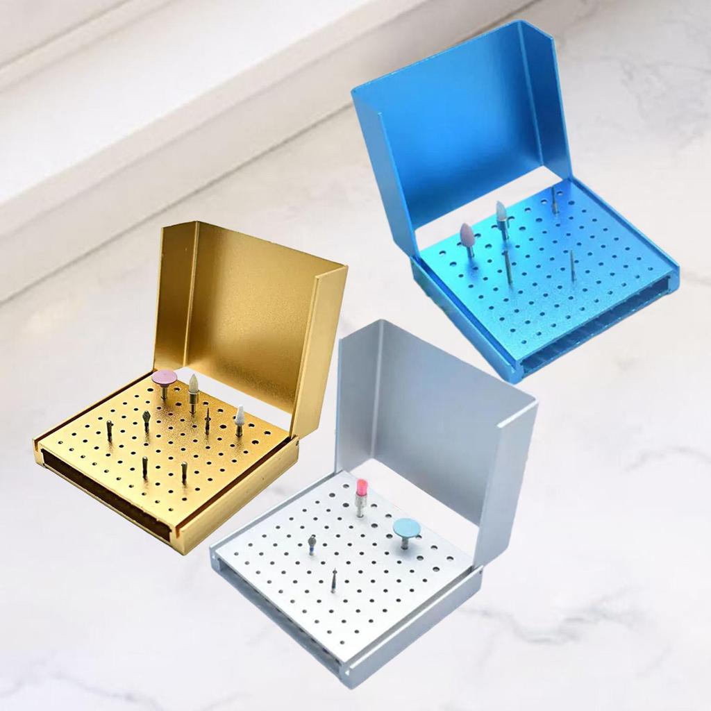 86 Holes Burs Holder with Open Flip Cover Reusable Necessary Tool Portable Professional Supplies Opening Box Case Burs Block