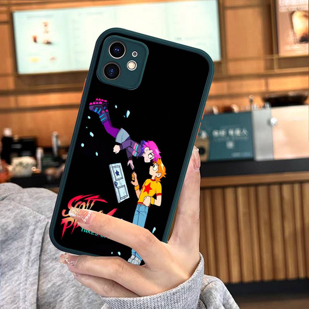 S-Scott Pilgrim Silicone Case For iPhone 16 15 14 13 12 11 Pro Max Plus X XS MAX Shockproof Matte Cover