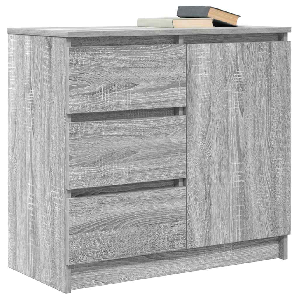 Sideboard with Drawer Grey Sonoma 71 x 35 x 65 cm Engineered Wood