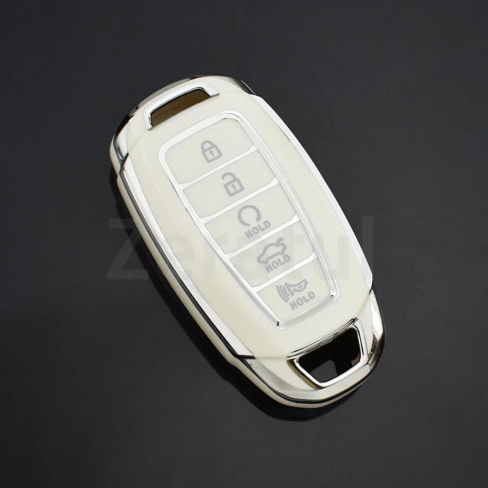 3/4/5 Buttons Car Key Case Cover Fob For Hyundai Kona Creta I20 I30 Ix35 Ix25 Elantra Grandeur Accent Solaris Sonata Palisade