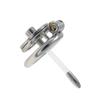 Stainless Steel Chastity Lock CB Lock for Men Penis Cage with Urinary Catheter Gay Slave Cock Ring Sex Toy Ball Stretcher