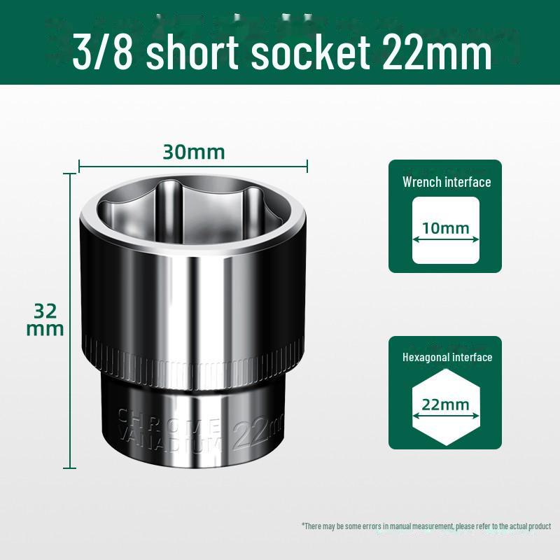 Baolian 3/8" Short Socket Wrench with 10mm Extended Hexagonal Socket