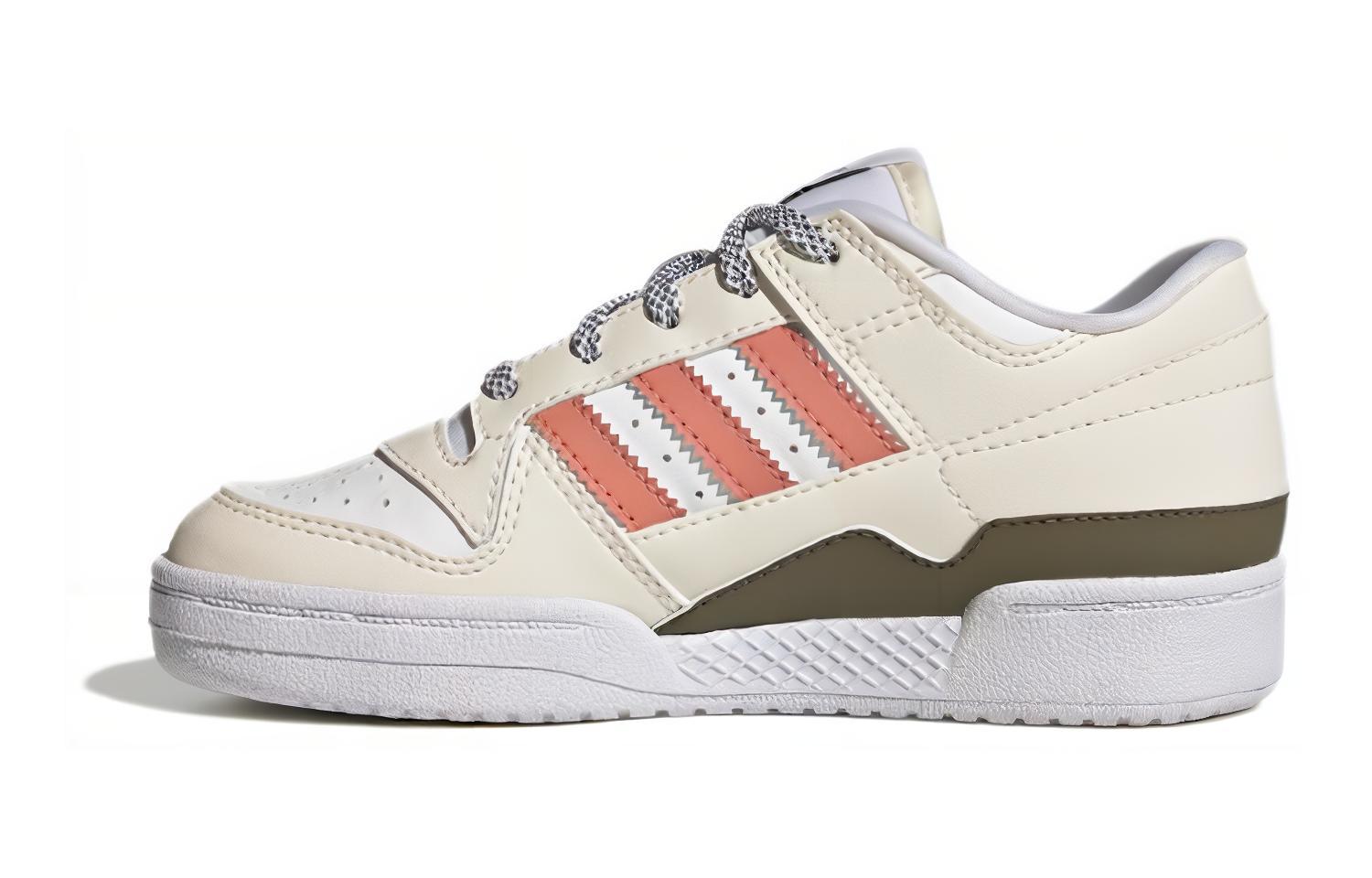 Adidas Originals FORUM Sports Breathable Low top Kids  Running Shoes White Pink Kids  IG0284 28.5