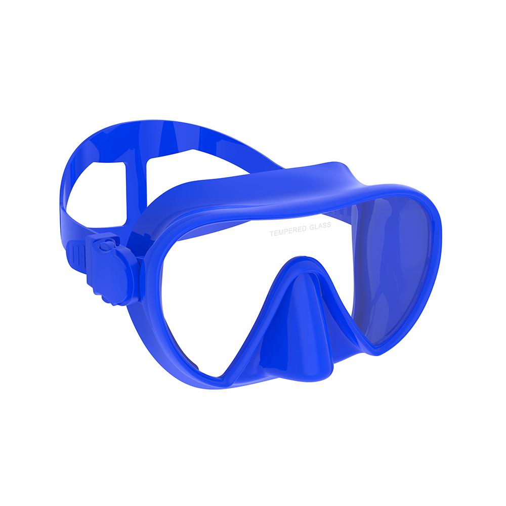 Scuba Diving Snorkeling Frameless Mask Perfect Seal Silicone Skirt Panoramic View Tempered Glass Swim Goggles Suitable for Adult
