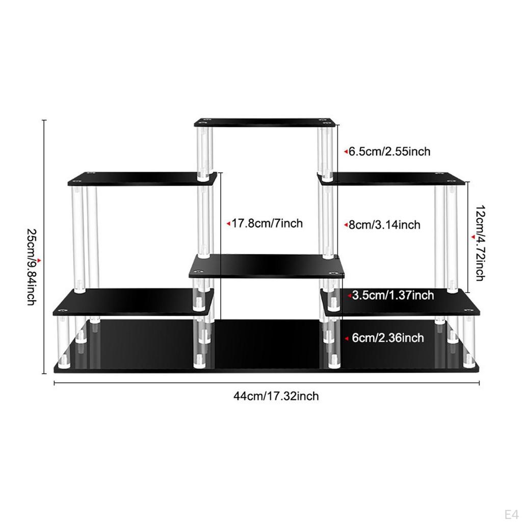 Acrylic Display Riser Stand Showcase Fixtures Elevated Rack Business Living