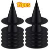 1-12pcs Halloween Witch Hat Kids Adults Halloween Party Cosplay Costume Props Decoration Black Wizard Cap Yard Hanging Witch Hat