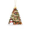 Christmas Acrylic Hanging Ornament, 2D Flat Holiday Tree Decoration for Home and Gift