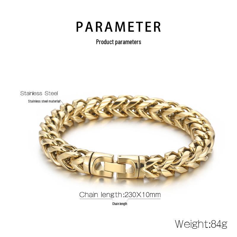 Trendy Minimalist Dragon Bone Chain Titanium Steel Bracelet