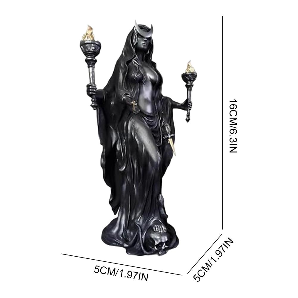 Hekate Niktipolos Sculpture Wear Resist The Witch of Night Statue Multi-Purpose Hecate Resin Sculpture Ornament Halloween Gifts