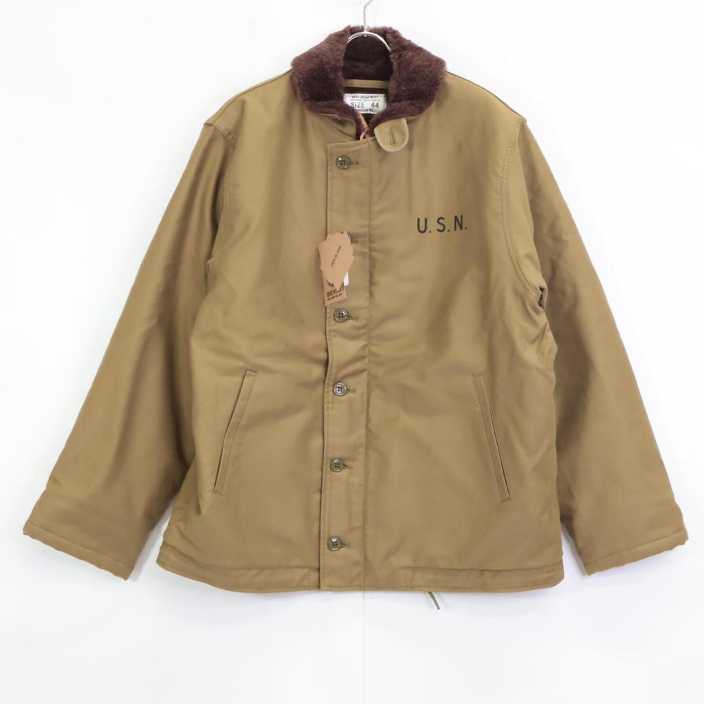 HOUSTON Brown 51131 ALPACA N-1 DECK Jacket 42 BrownUsed