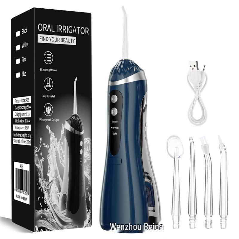 

Портативный электрический ирригатор для полости рта для ортодонтического ухода и ухода за деснами с высокой очищающей способностью