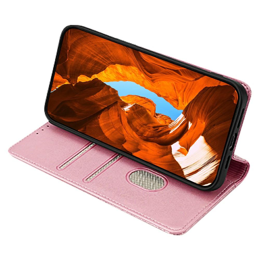 

For Motorola Edge 50 Fusion 5G Leather Case Wallet Stand Phone Cover with RFID Blocking Rose Gold