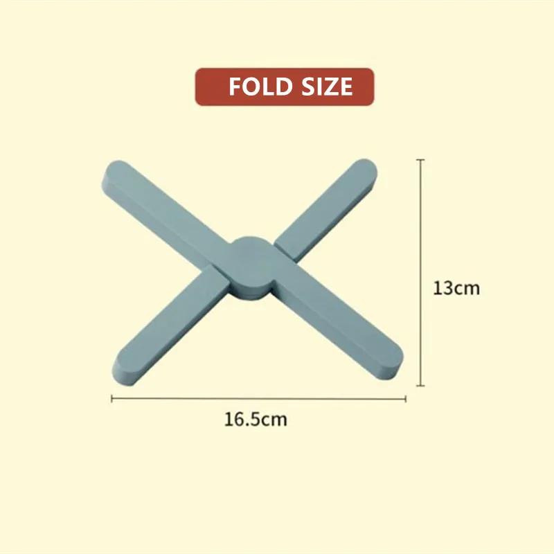 Foldable Silicone Heat Resistant Placemat Non-Slip Table Mat Multi-purpose Pot Holder Dish Plate Coaster Kitchen Dining