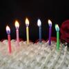 Rainbow Colored Flame Candles: Creative Birthday Cake Decorations