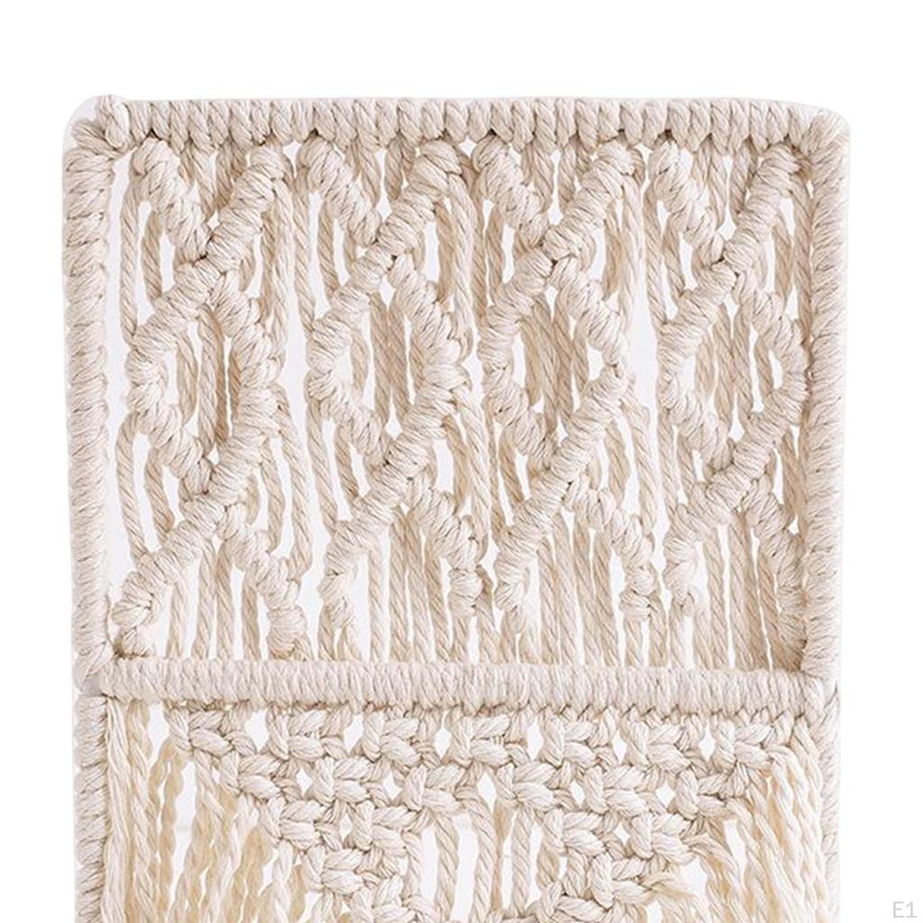 Boho Macrame Bookend Stopper Holder Bookshelf Book Support Organizer Non-Slip Shelf Binder Iron