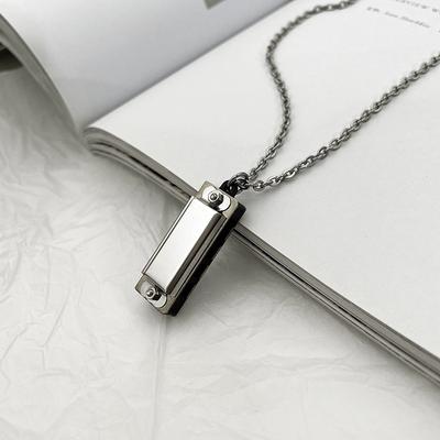 Ye Yin Has the Same Style, Which Can Be Blown, Harmonica Necklace, Earth Cool Dancing, Literary Couple Pendant Chain, Sweater Chain, Accessories Tide.