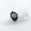 GAGA MILANO Manuale Watch, Brown Dial, Stainless Steel (BKPVD) Case, Skeleton Back, Swiss Made, 501204S-BRW, Men's