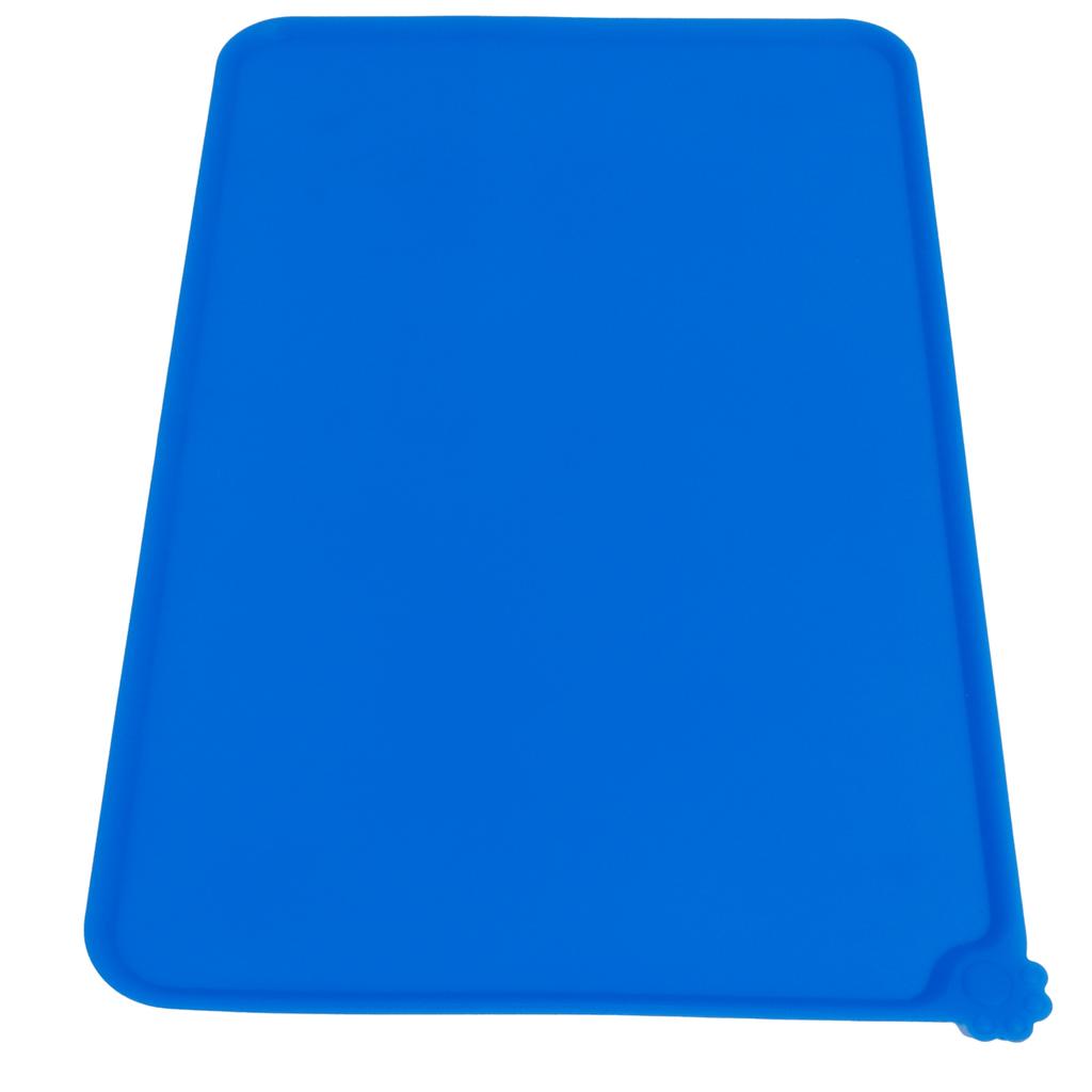 Pet Food Pad Silicone Waterproof Non Slip Bowl Drinking Feeding Mat Placemat for Dog Cat(Red )
