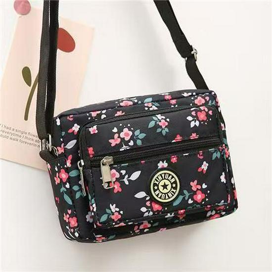 Floral Oxford Cloth Crossbody Bag for Women - Versatile Canvas Bag for Moms and Seniors