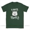 I Hate People Men T Shirts Bear I Eat People Solitary Autism Casual Cotton Short