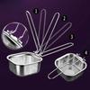 Cooking Utensils Mesh Strainer Spoon Long Handle Korean Noodles Scoop Pasta Boil Basket Stainless Steel Mesh Hot Pot Strainer