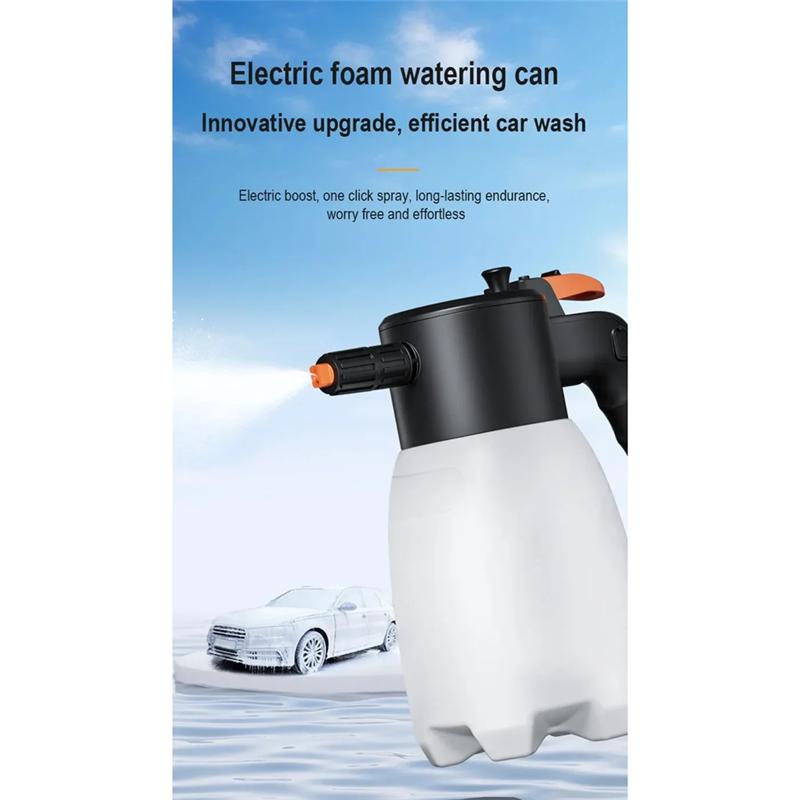 USB Rechargeable Handheld Foam Sprayer 1.7L Snow Foam Cannon For Car Wash Cleaning