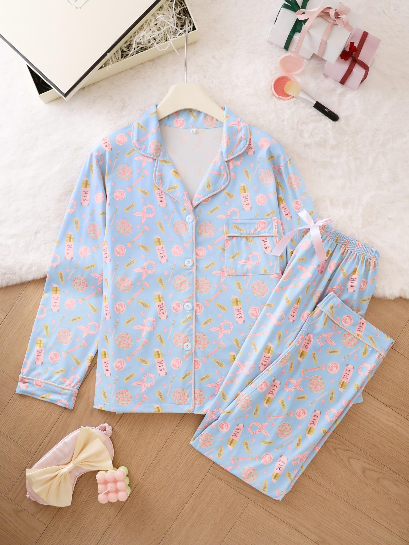 

2025 Cross-Border Autumn Casual Homewear Long-Sleeve and Pants Set XL