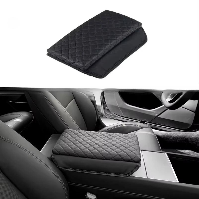 Armrest Box Cover for Tesla Model Y Juniper/Model 3+ Car Accessories 2025 Center Cushion Handrail Box Mat Microfiber Leather Pad