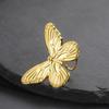 Stainless Steel Adjustable Butterfly Women'S Ring Gold Plated Finger Rings Trendy Jewelry Birthday Gift