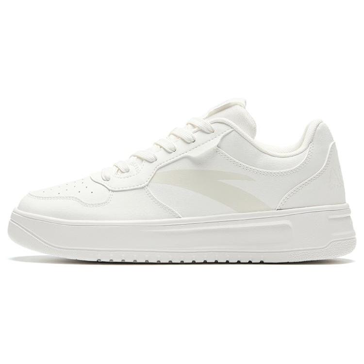 New Anta Relaxed Slip Resistant Shock Absorbers Low Top Skateboard Shoes Men's White 912518001Q-2