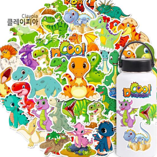 Art Box/Claypia Dinosaur Waterproof Sticker Cute Sticker Dakku Set 50 Sheets