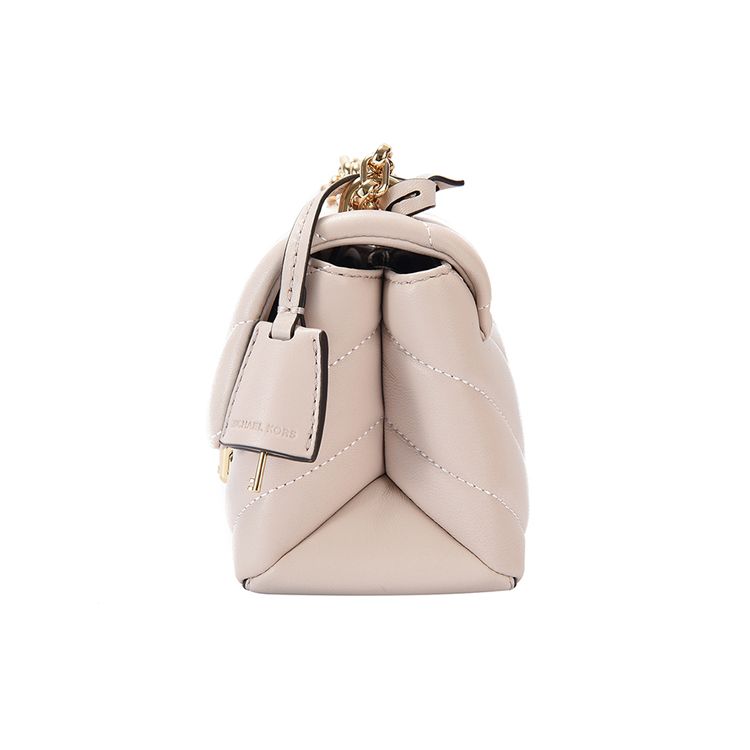 Michael Kors MK Cece Gold Chain Flap Commuter Lambskin Shoulder Crossbody Bag Mini Women bags Soft-Pink 32T9G0EC1L-SOFT-PINK