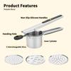 1PC stainless steel potato ricer with silicone handle and replaceable chassis potato mashers presses mashing mashed potatoes