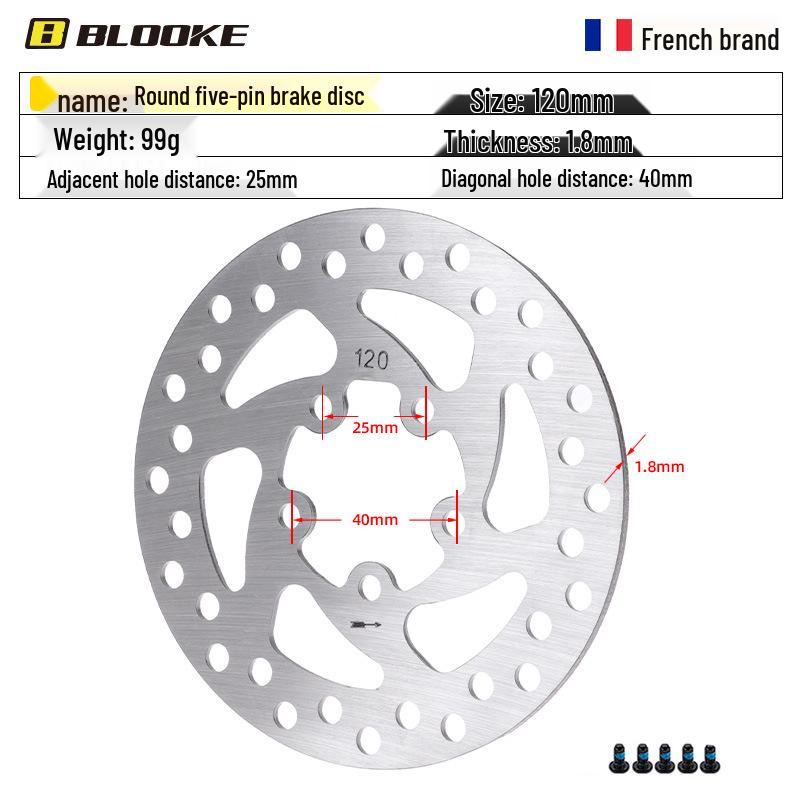 

Складной самокат и скейтборд Велосипедный ротор дискового тормоза - 5/6 болтов, 140/120 мм