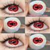 DEMON Vörös Cosplay kontaktlencse Szemekhez Vérvörös Pupillák Halloween Szemlencse Fehér/Fekete Softlens