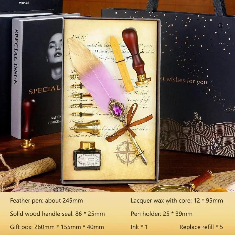 

Набор из 5 бутылочек с чернилами для перьевых ручек, механические перьевые ручки, набор для печати восковыми чернилами и штампов для студентов, принадлежности для творчества светло-фиолетовый